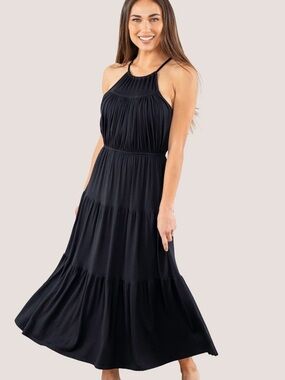 JJ Winks Bon Voyage Built In Shelf Midi Dress L.